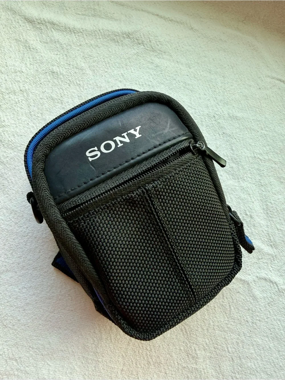 Sony Black and Blue Compact Travel Camera Pouch